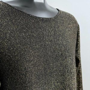 NWT Michael Kors Black/Gold Tunic Medium Sweater